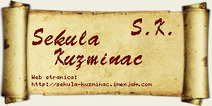 Sekula Kuzminac vizit kartica